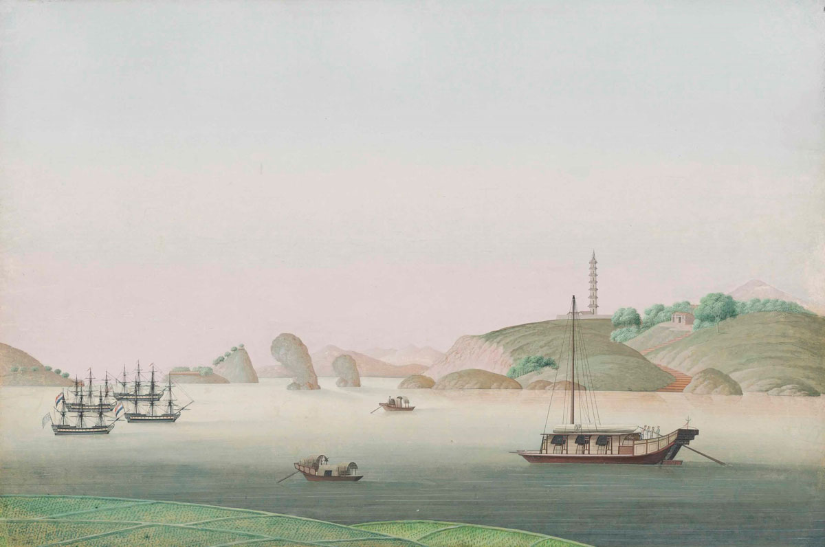 The Second Bar Pagoda, Pearl River, Chinese School, late 18th century