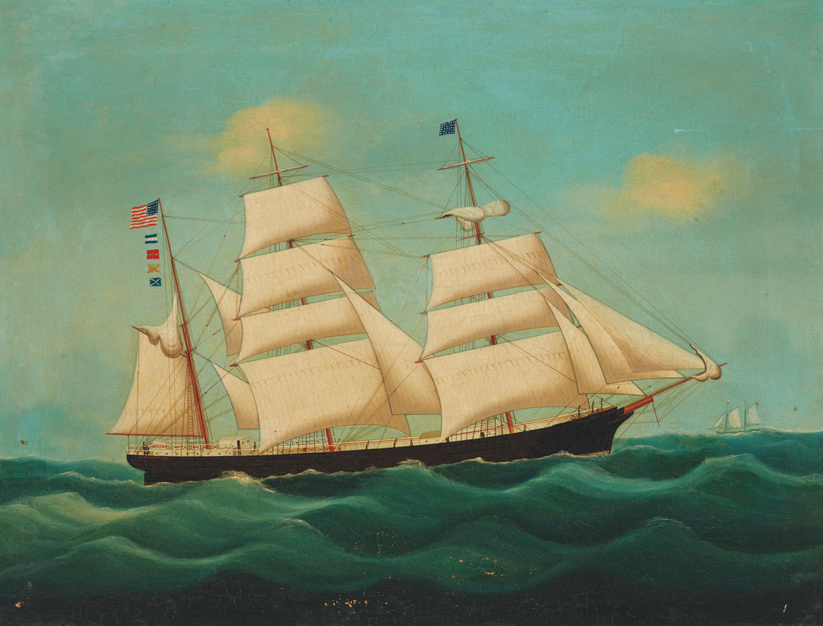 Bark Obed Baxter inbound, Chinese School, 19th century